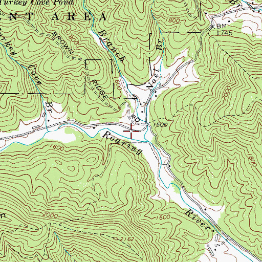 Topographic Map of Blevins School (historical), NC