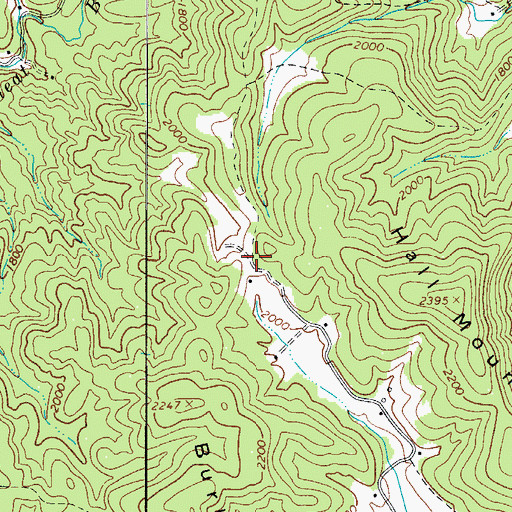 Topographic Map of Bumgardner Gap, NC