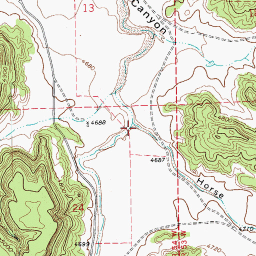 Topographic Map of Horse Canyon, CO