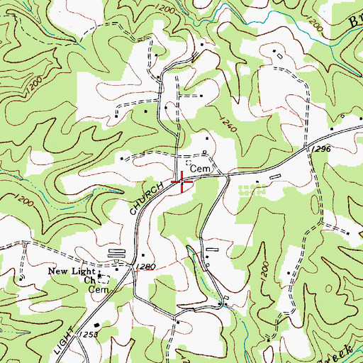Topographic Map of Durham School (historical), NC