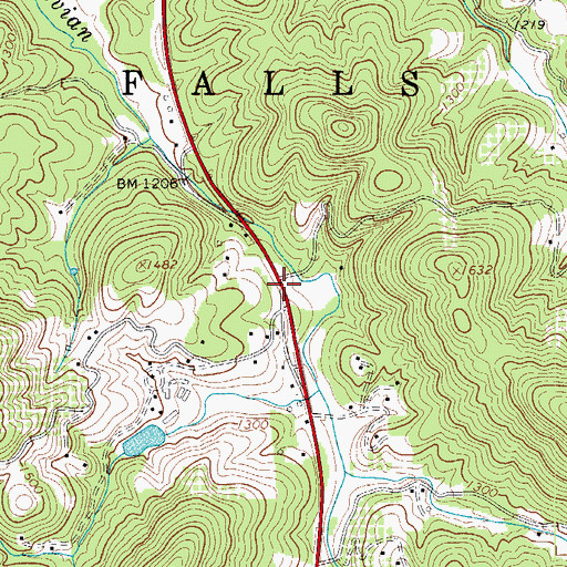 Topographic Map of East Fruitland (historical), NC