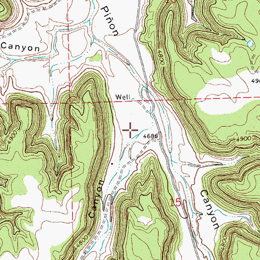 Topographic Map of Gowens Canyon, CO