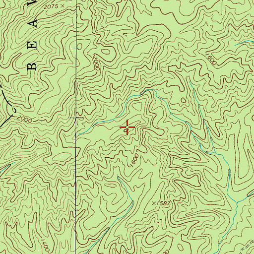 Topographic Map of Greasy Mountain, NC