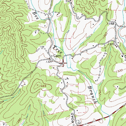 Topographic Map of Hay Meadow (historical), NC