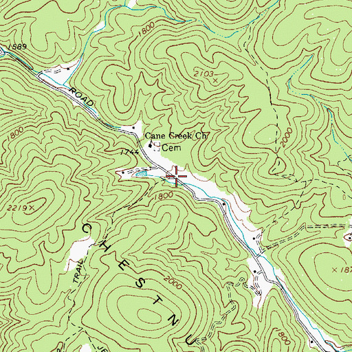 Topographic Map of Hays Store (historical), NC