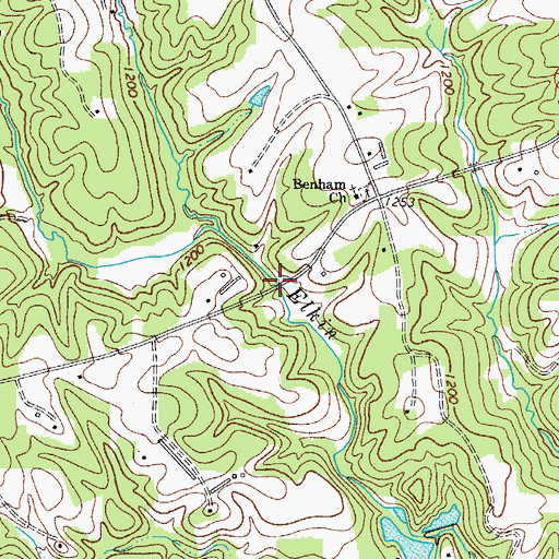 Topographic Map of Hoots Mill (historical), NC