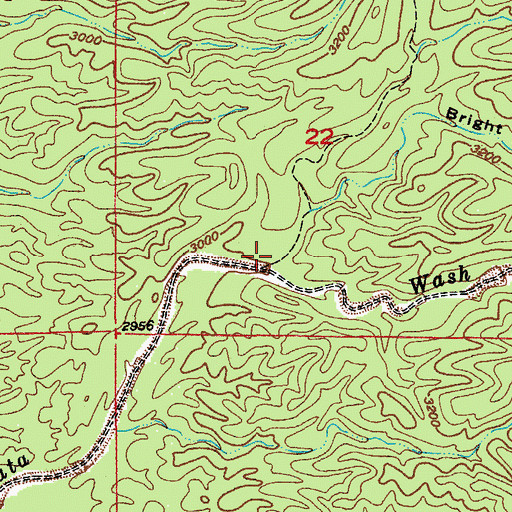 Topographic Map of Bright Angel Canyon, AZ