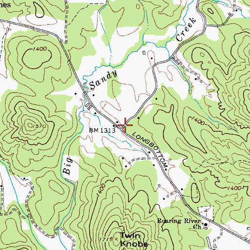 Topographic Map of McBride Store (historical), NC