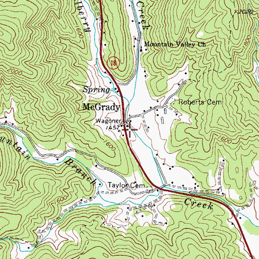 Topographic Map of Mulberry School (historical), NC
