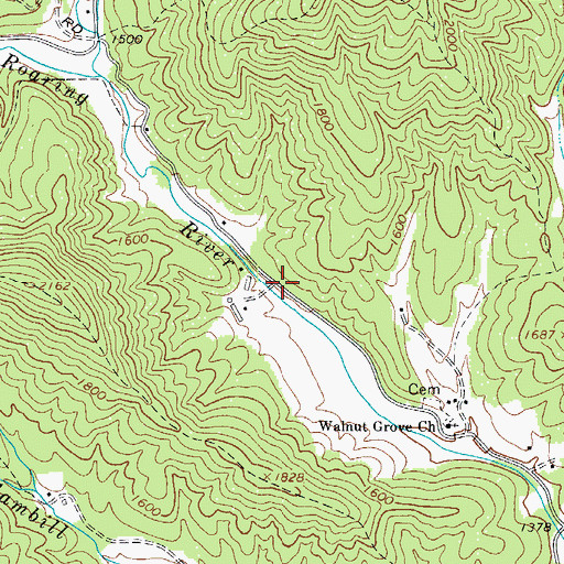 Topographic Map of Newlife (historical), NC