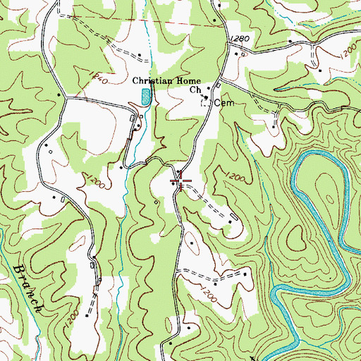 Topographic Map of Offer (historical), NC