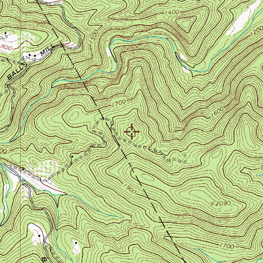 Topographic Map of Pilot Mountain, NC