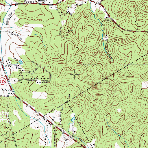 Topographic Map of Pole Mountain, NC