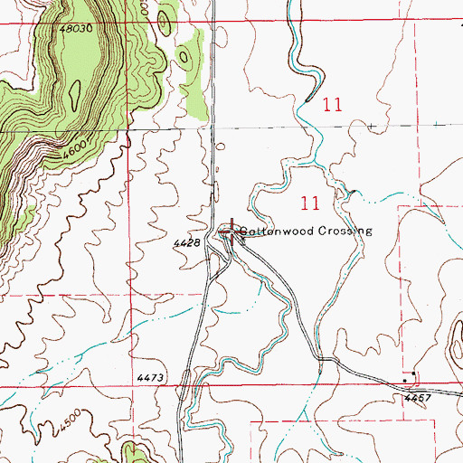 Topographic Map of Cottonwood Crossing, CO