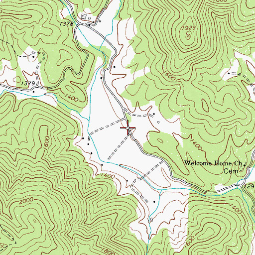 Topographic Map of Walnut Grove School (historical), NC