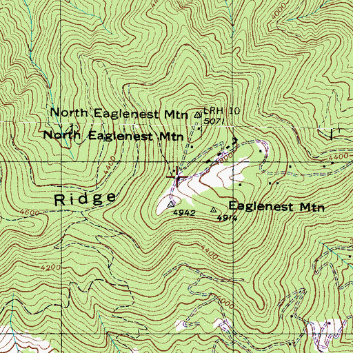 Topographic Map of Eaglenest (historical), NC