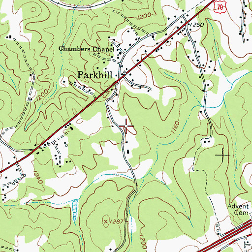 Topographic Map of Duke School (historical), NC