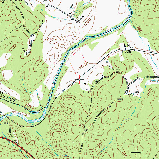 Topographic Map of Hardaway (historical), NC