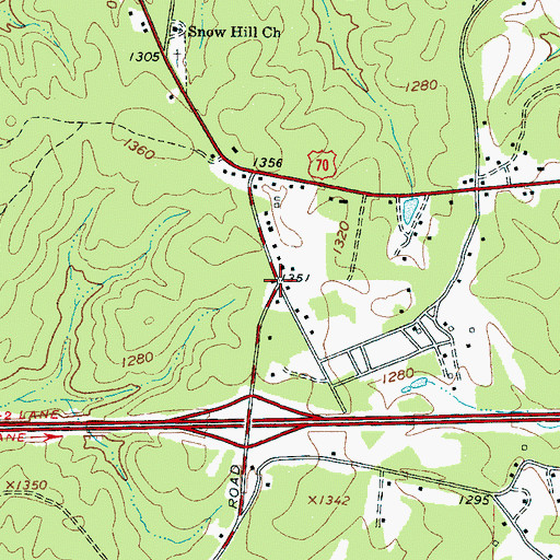 Topographic Map of McKees Store (historical), NC
