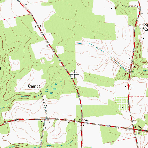 Topographic Map of Oakhurst School (historical), NC