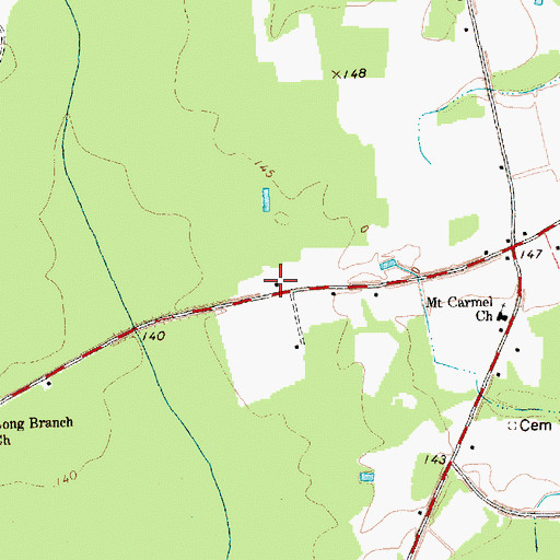 Topographic Map of Oakview School (historical), NC