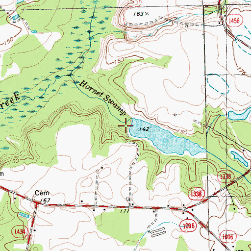 Topographic Map of Shady Mill (historical), NC