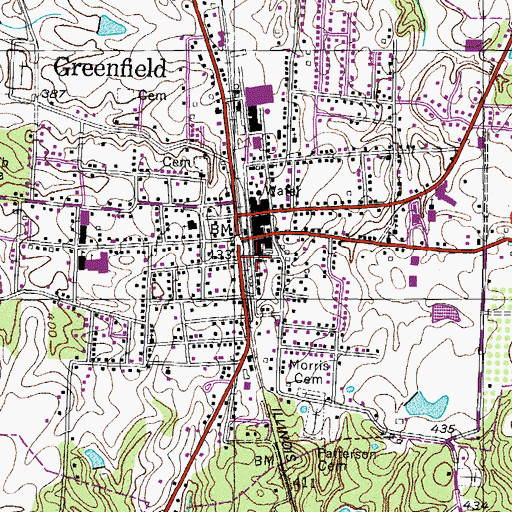Topographic Map of First Assembly of God Church, TN