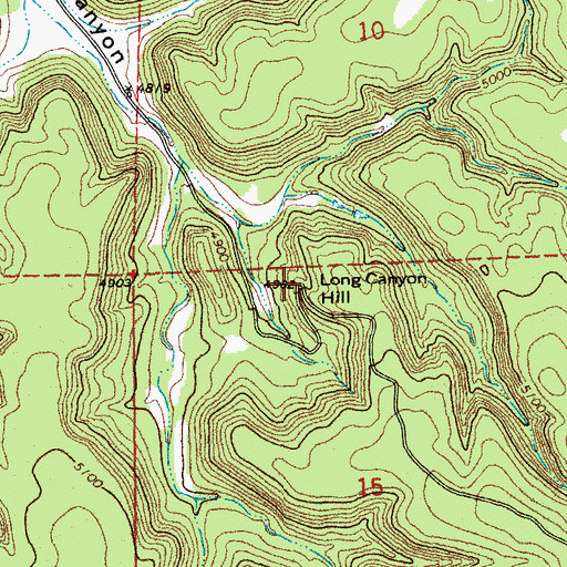 Topographic Map of Long Canyon Hill, CO