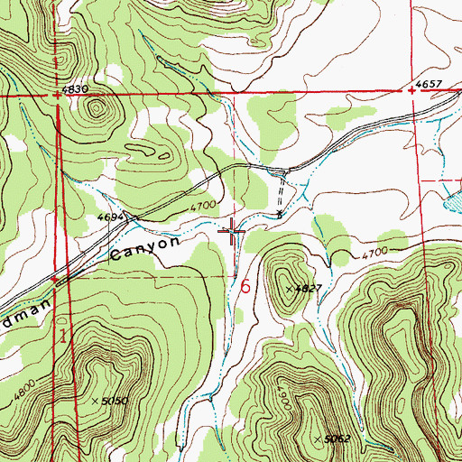Topographic Map of Deadman Canyon, CO