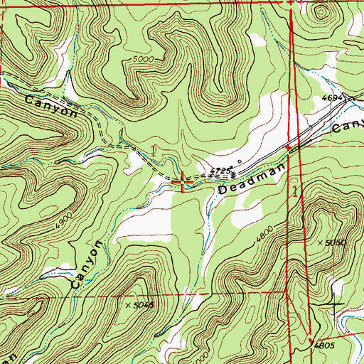 Topographic Map of South Deadman Canyon, CO