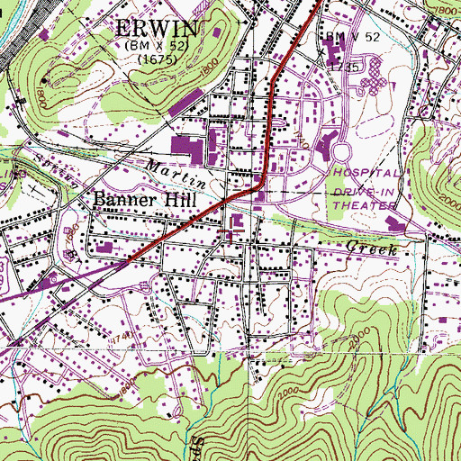 Topographic Map of First Free Will Baptist Church, TN
