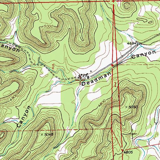 Topographic Map of North Deadman Canyon, CO