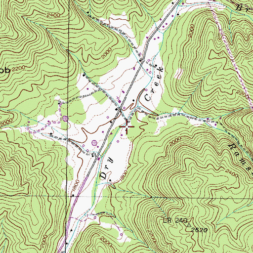 Topographic Map of Buchanan School (historical), TN