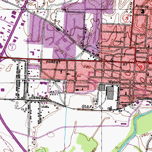 Topographic Map of Church of Christ, TN