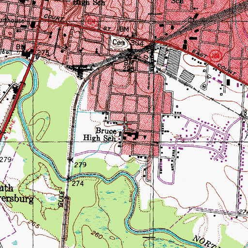 Topographic Map of Church of God in Christ, TN