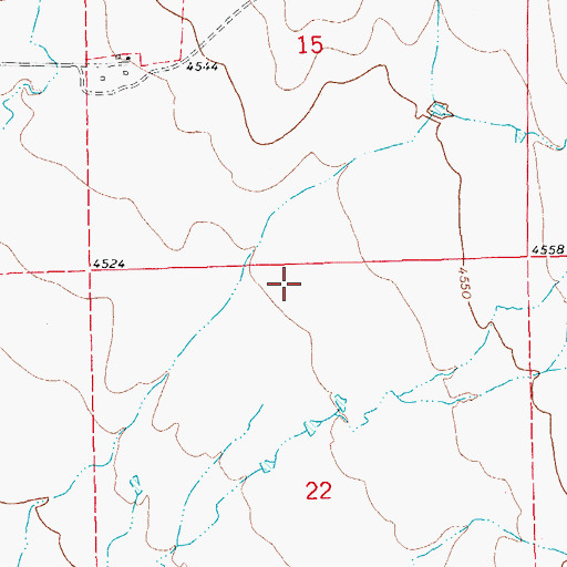 Topographic Map of Kim Hill, CO