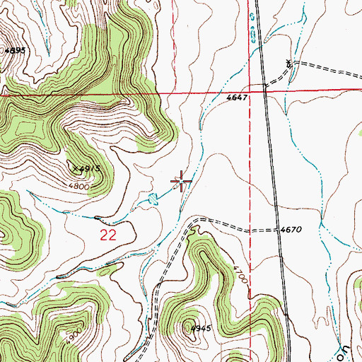 Topographic Map of Brown Canyon, CO