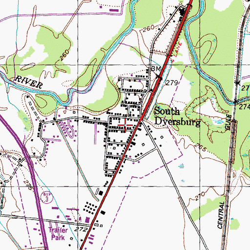 Topographic Map of The Church of Jesus Christ, TN