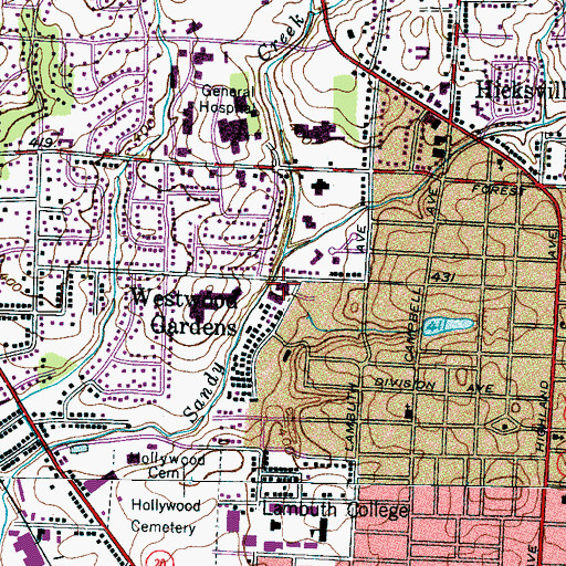 Topographic Map of Jackson Fire Department Station 2, TN