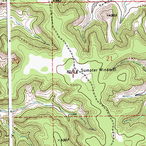 Topographic Map of Sumpter Windmill, CO
