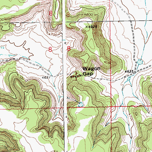 Topographic Map of Wagon Gap, CO