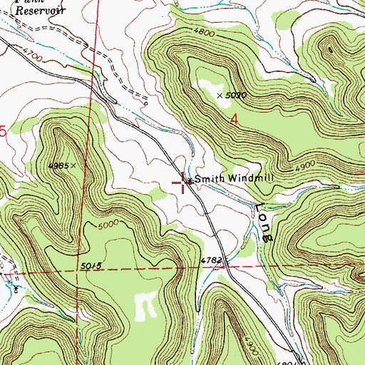 Topographic Map of Smith Windmill, CO