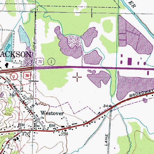 Topographic Map of Cypress Grove Park, TN