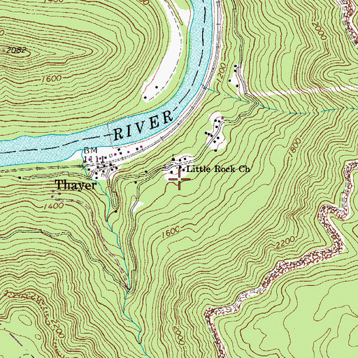 Topographic Map of Bobby Gardner Spring, WV