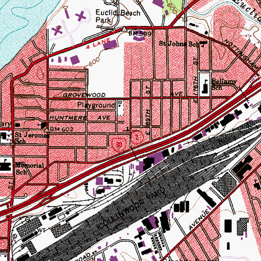 Topographic Map of First Wesleyan Methodist Church, OH