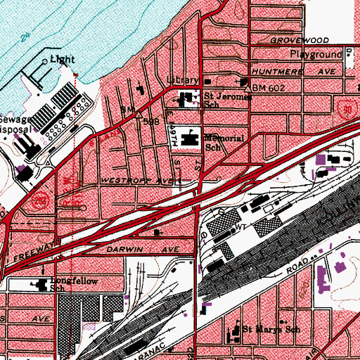 Topographic Map of Grace United Church of Christ, OH