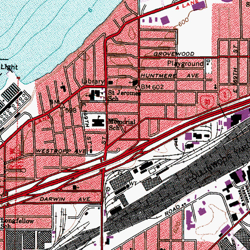 Topographic Map of Mount Calvary Baptist Church, OH