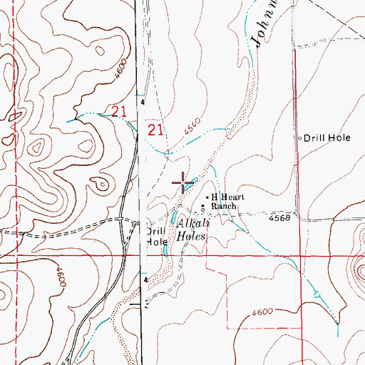 Topographic Map of Alkali Holes, CO