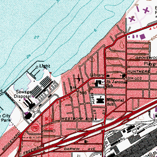 Topographic Map of Seventh Church of Christ Scientist, OH