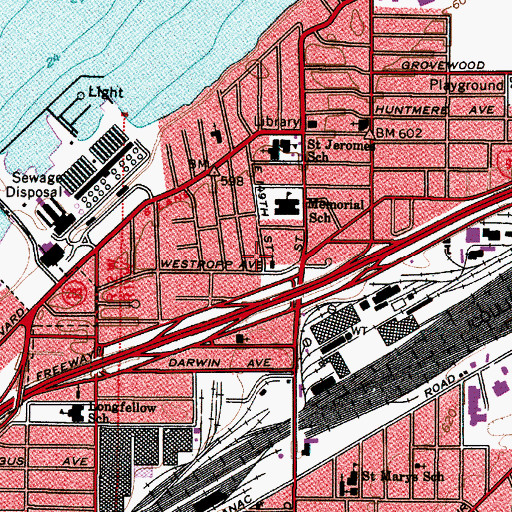 Topographic Map of Spiritual Science Church, OH